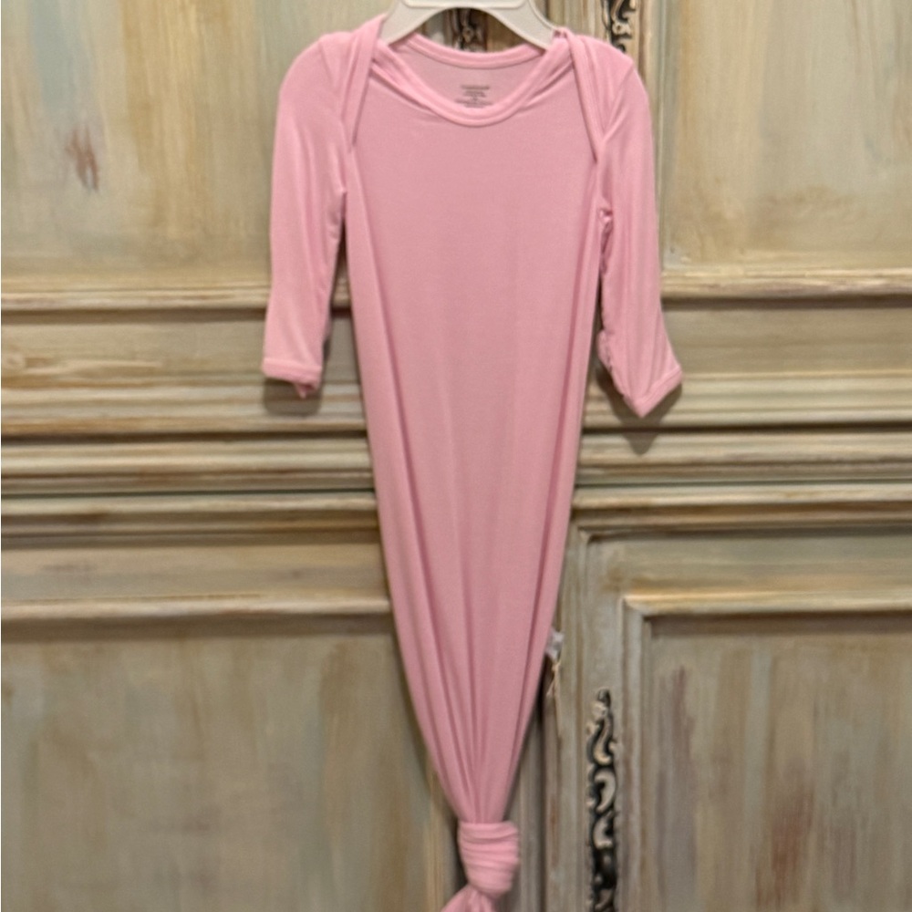 Soft Pink Knotted Lounge Gown for babies